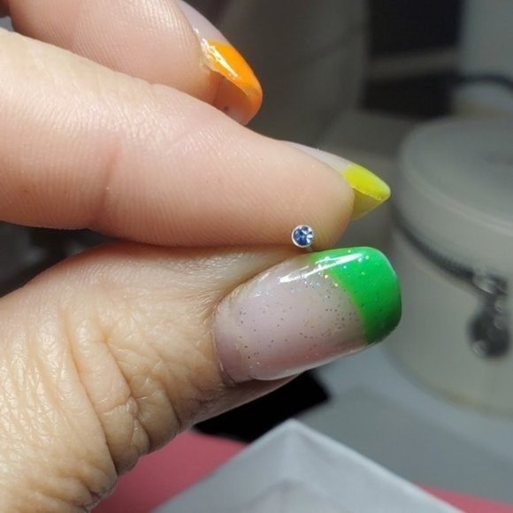 New 10 Crystal Micro Minimalist Tiny Nose Studs - Picture 16 of 16